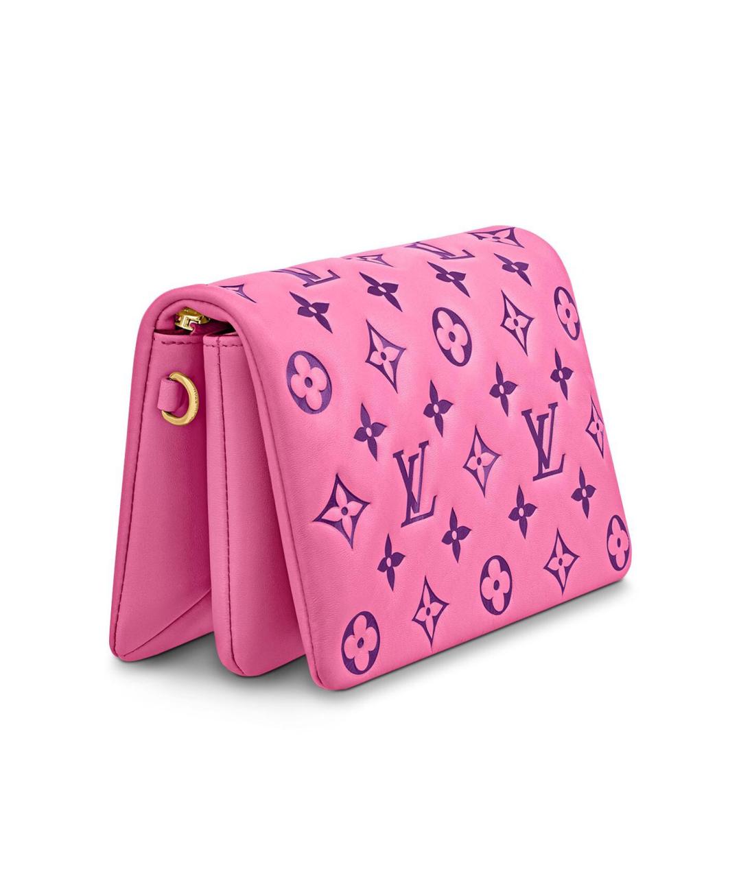 LOUIS VUITTON Розовая кожаная сумка через плечо, фото 2
