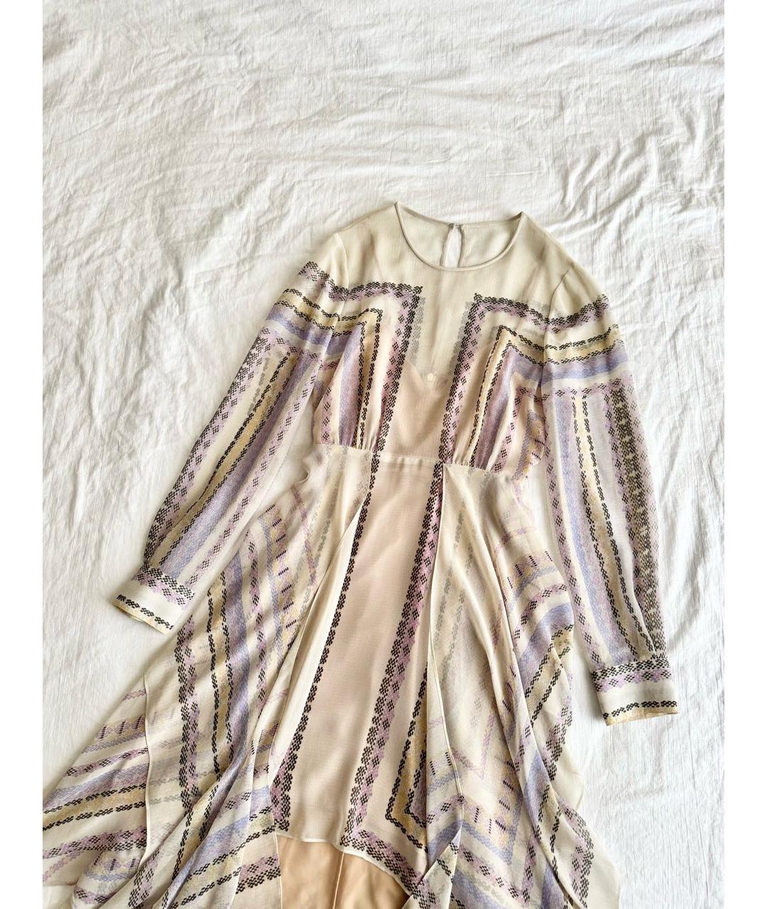 BCBG MAXAZRIA Бежевое синтетическое повседневное платье, фото 3
