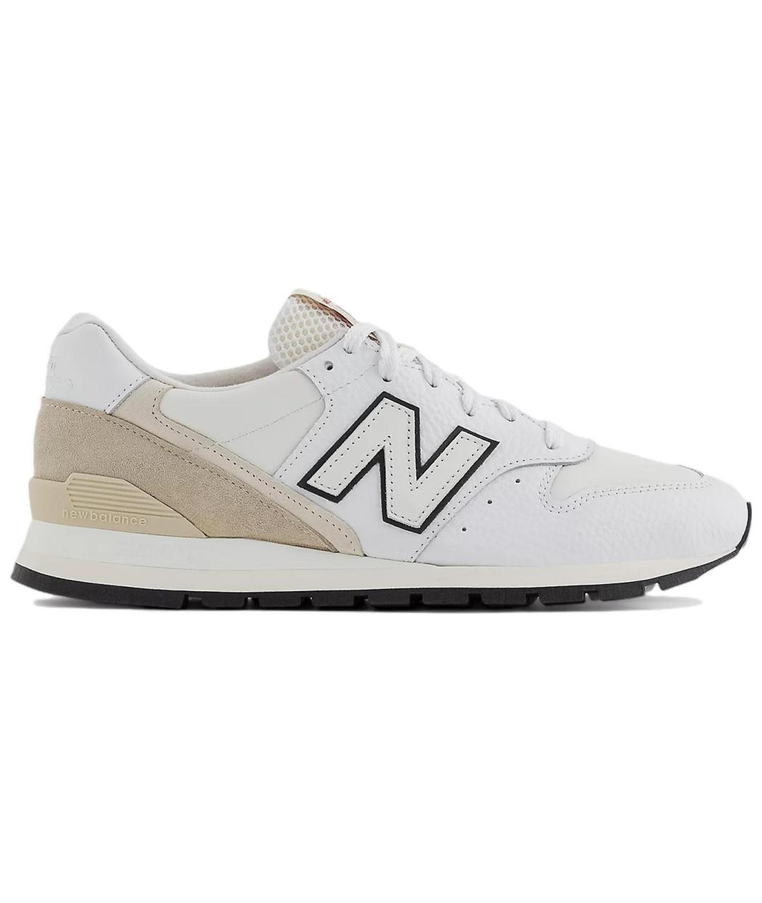 NEW BALANCE Белые кожаные низкие кроссовки / кеды, фото 1