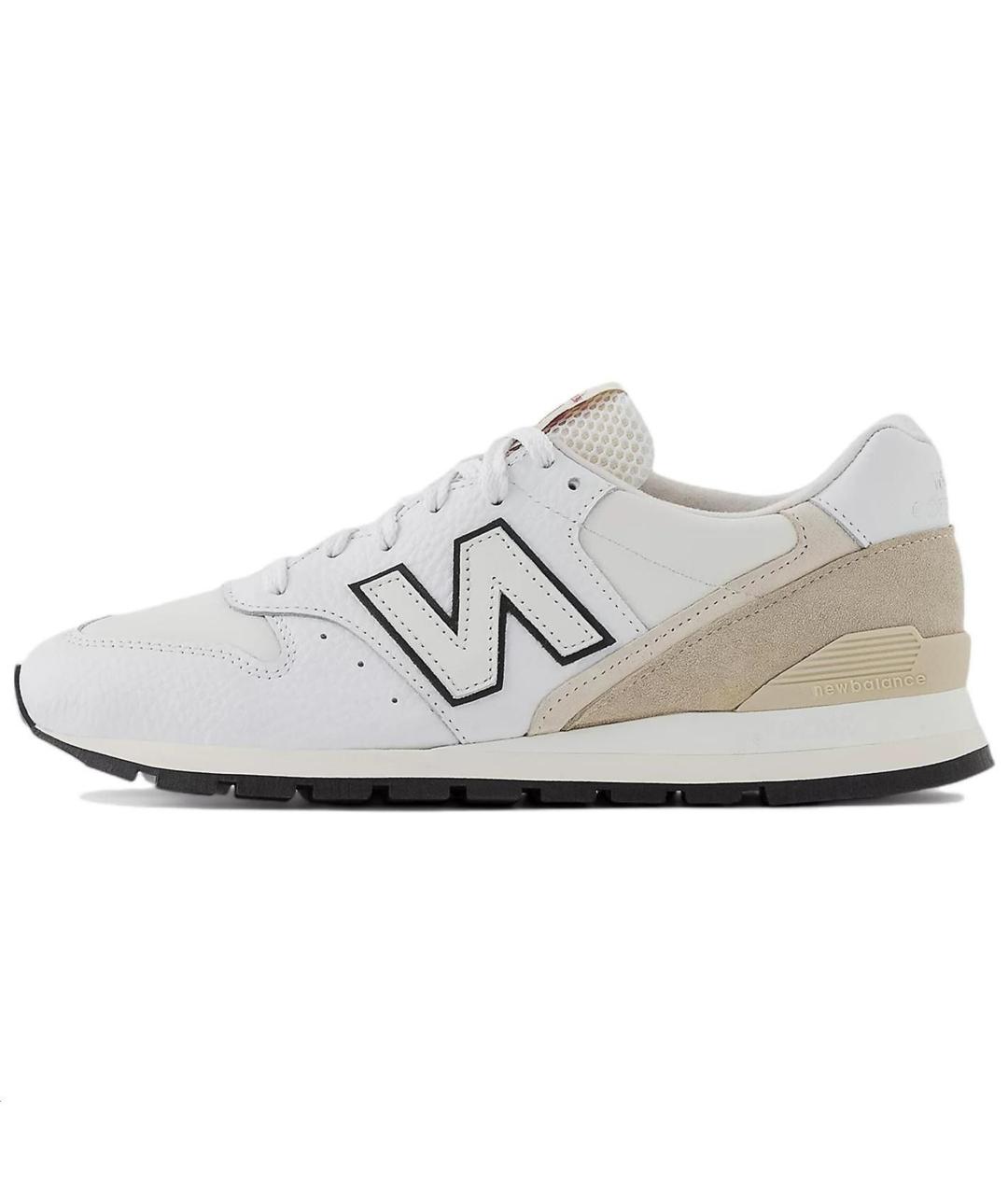 NEW BALANCE Белые кожаные низкие кроссовки / кеды, фото 2