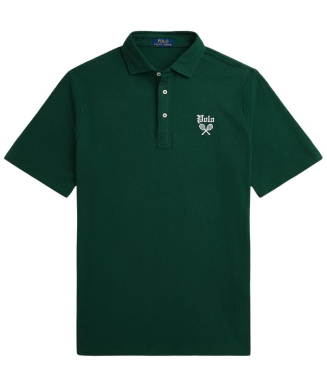 POLO RALPH LAUREN Зеленое поло с коротким рукавом, фото 1