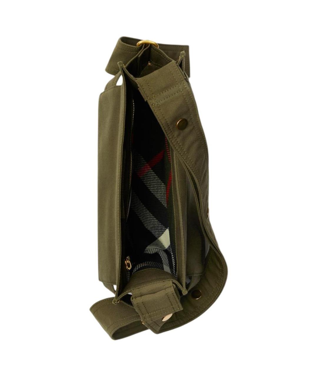 BURBERRY Зеленая тканевая сумка на плечо, фото 4