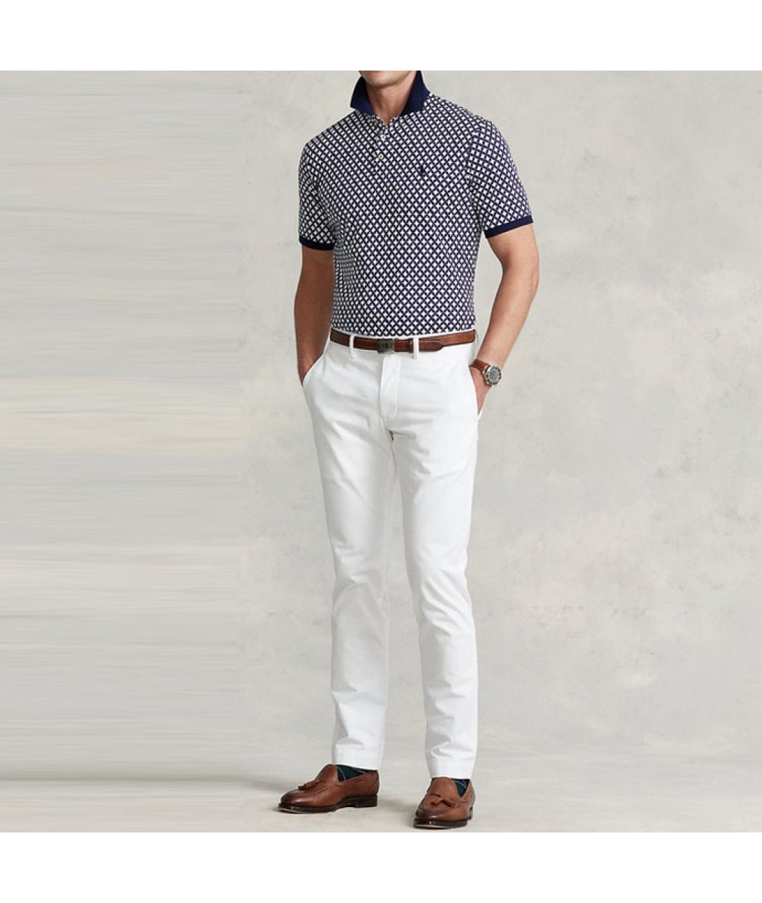 POLO RALPH LAUREN Синее поло с коротким рукавом, фото 2