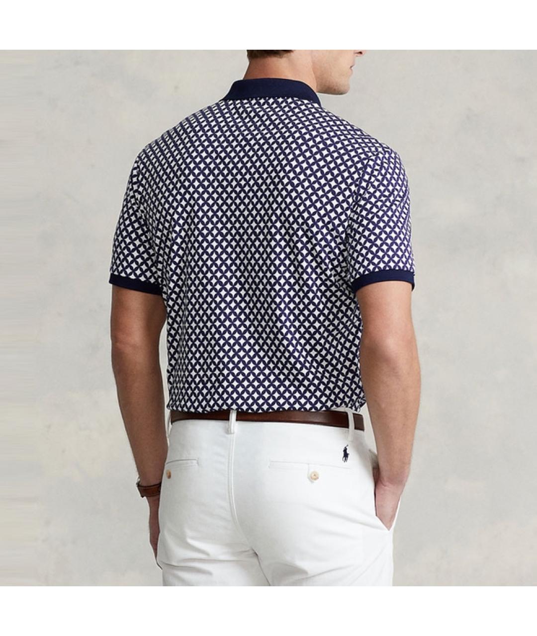 POLO RALPH LAUREN Синее поло с коротким рукавом, фото 4