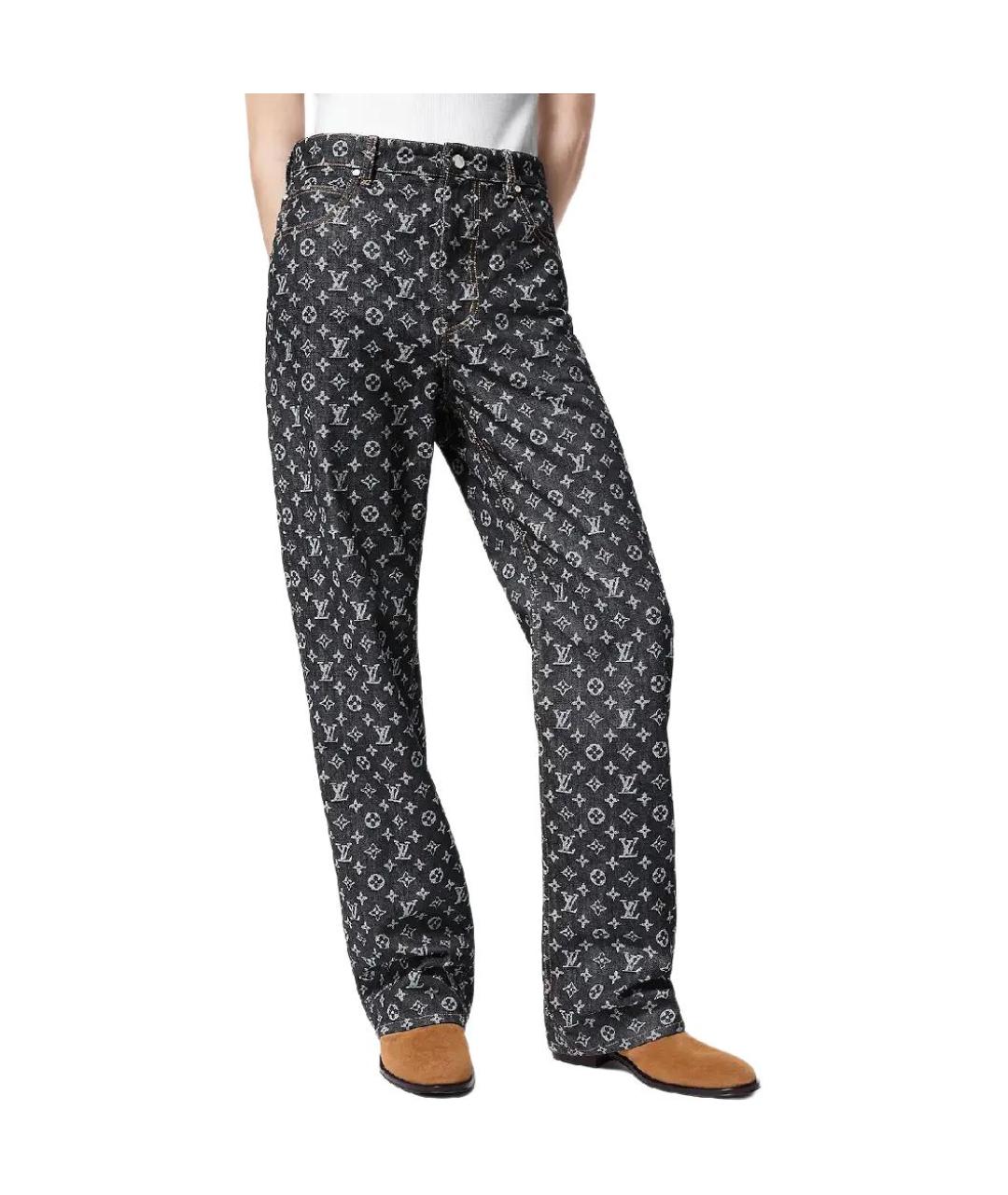 LOUIS VUITTON Синие прямые джинсы, фото 4