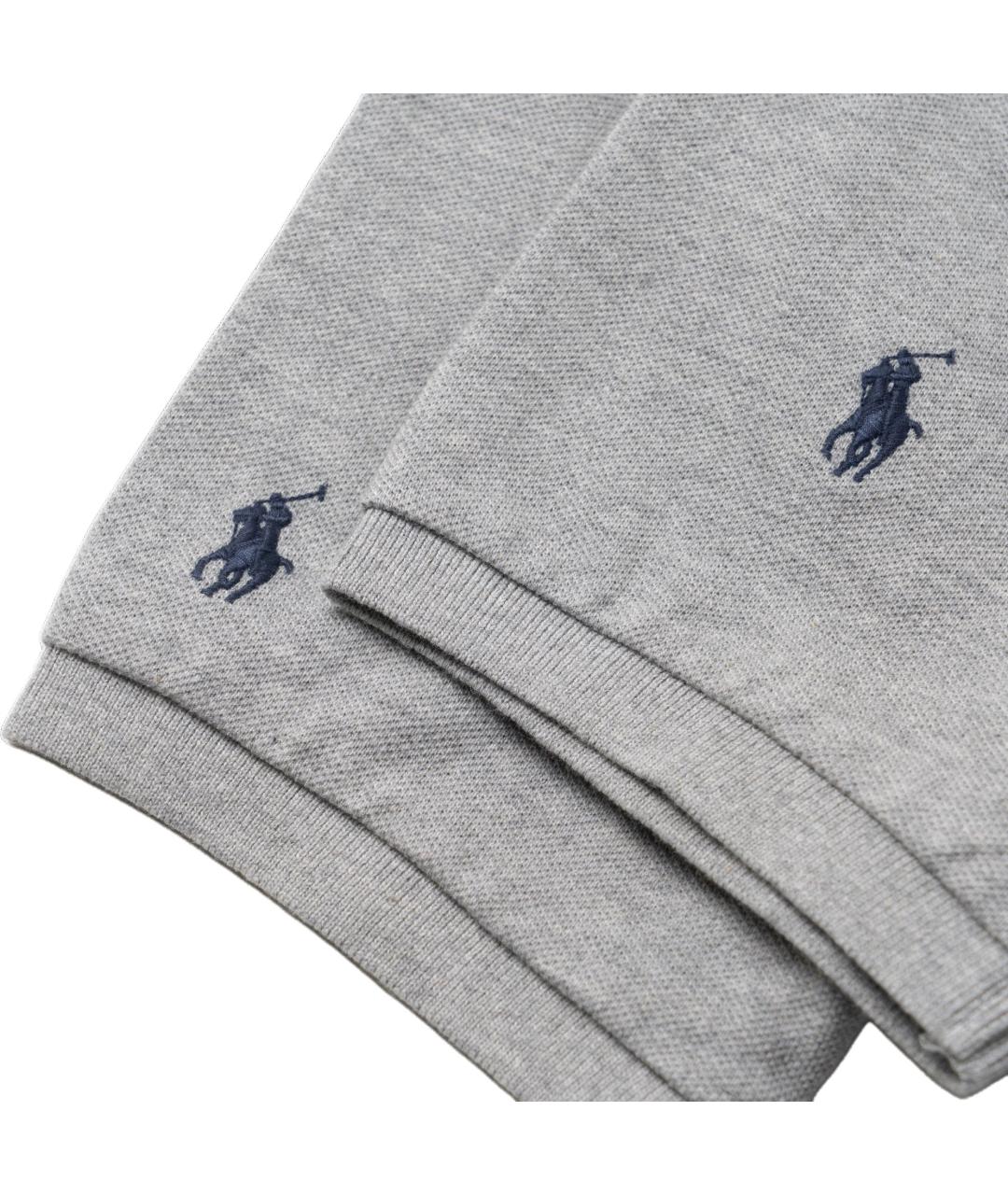 POLO RALPH LAUREN Серое поло с коротким рукавом, фото 5