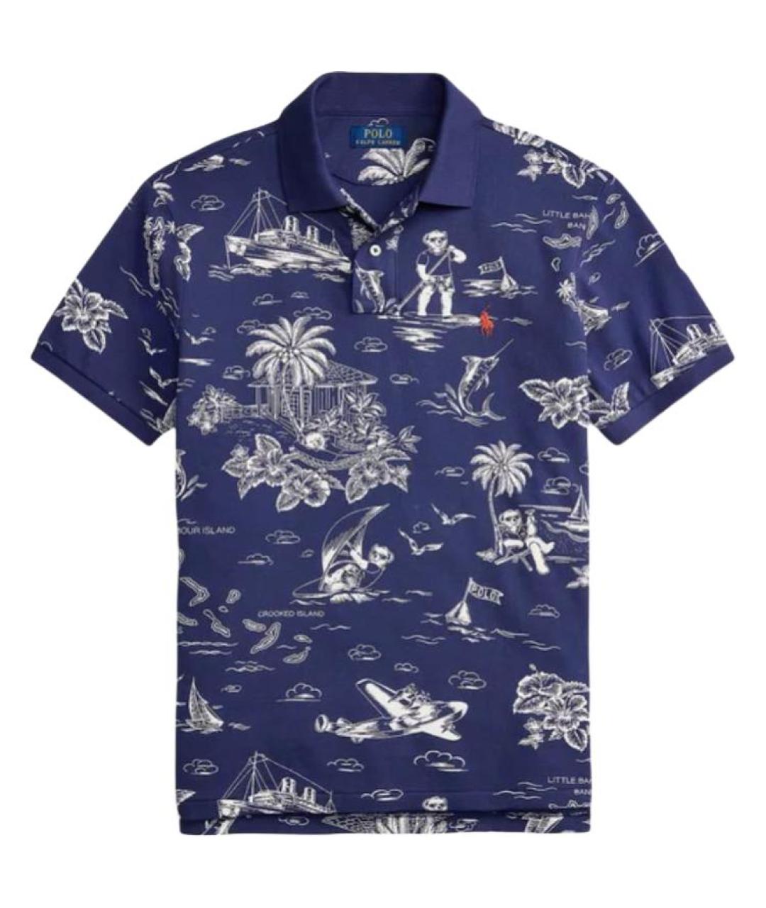 POLO RALPH LAUREN Синее поло с коротким рукавом, фото 1