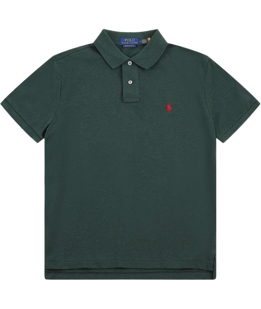 POLO RALPH LAUREN Зеленое поло с коротким рукавом, фото 1