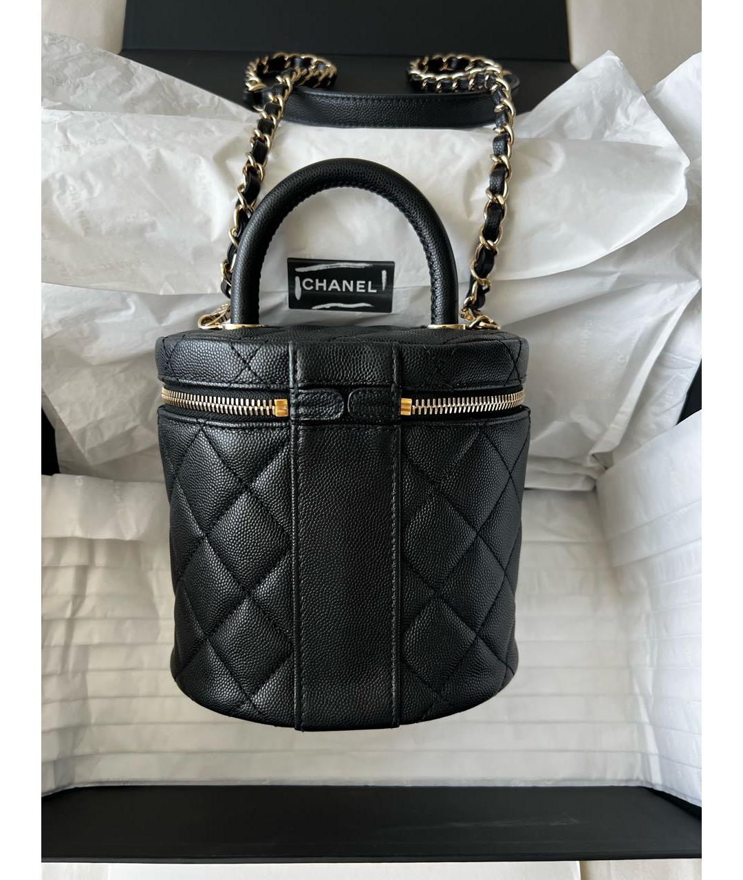 CHANEL Черная кожаная сумка через плечо, фото 3