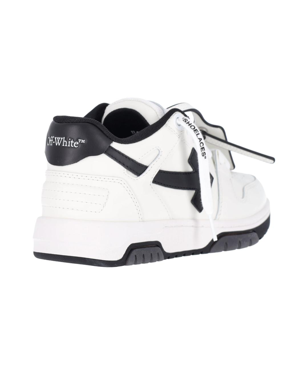OFF-WHITE Белые кожаные кроссовки, фото 4