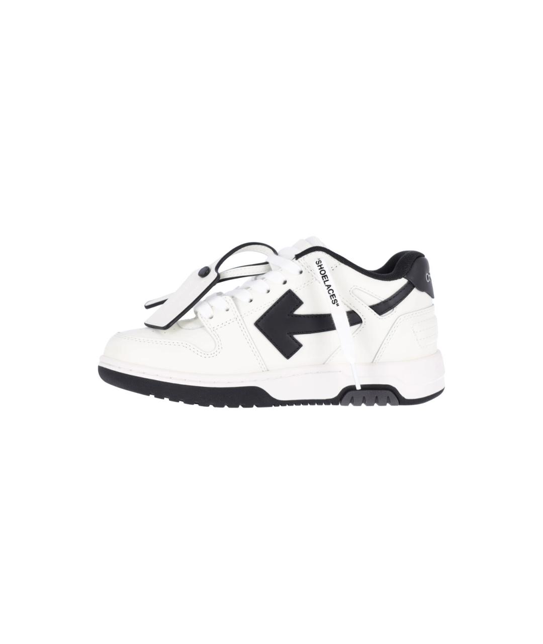 OFF-WHITE Белые кожаные кроссовки, фото 3