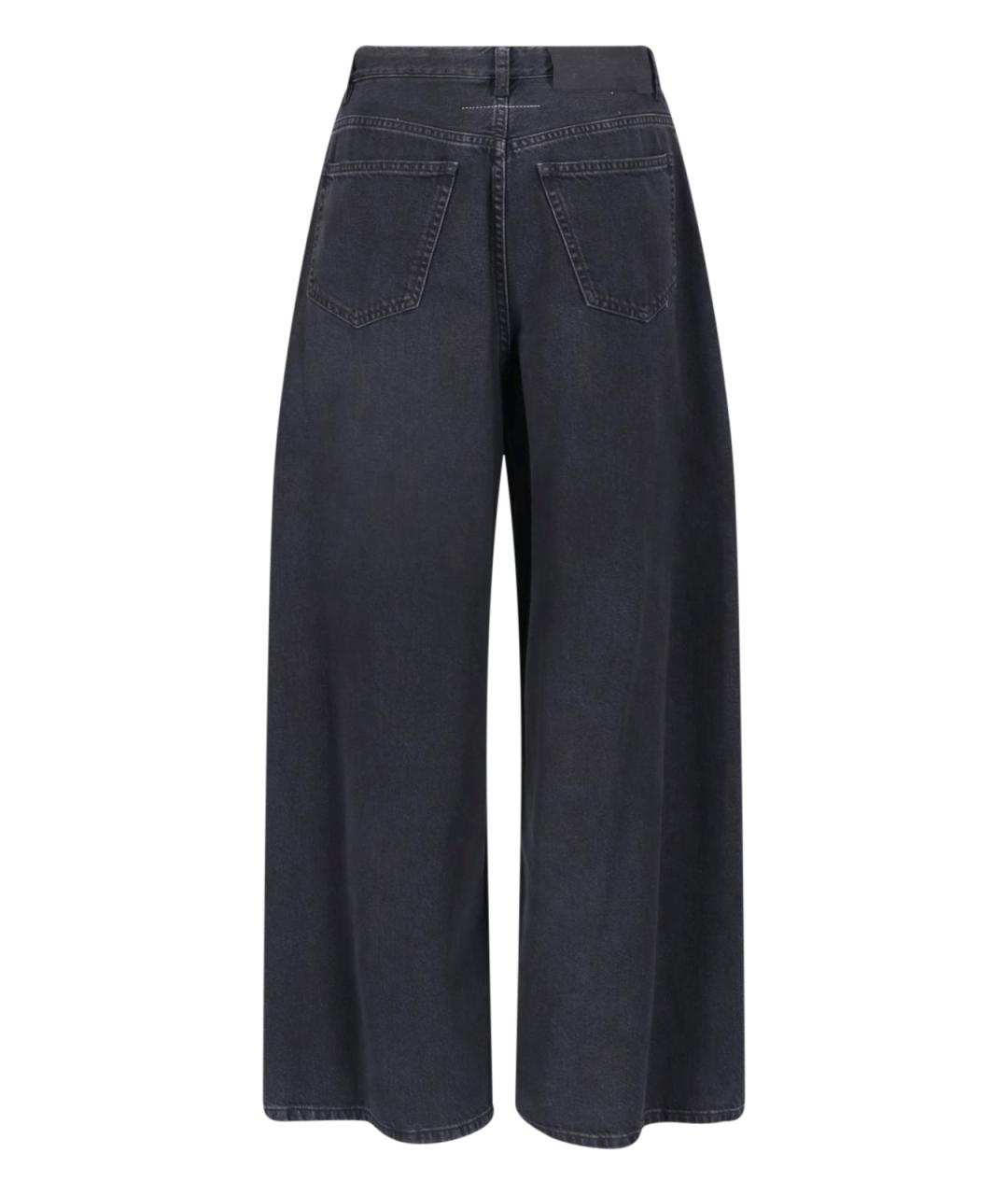 MM6 MAISON MARGIELA Черные хлопковые прямые джинсы, фото 2