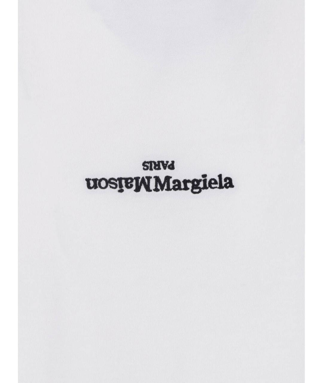MAISON MARGIELA Белая хлопковая футболка, фото 3