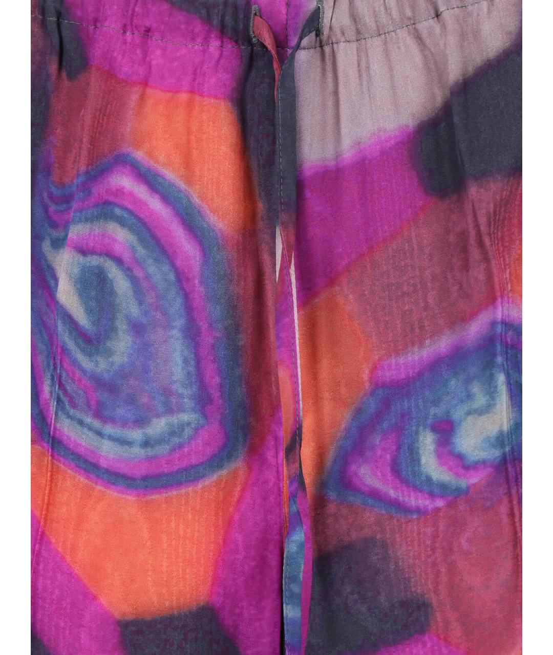 DRIES VAN NOTEN Мульти вискозные прямые брюки, фото 5