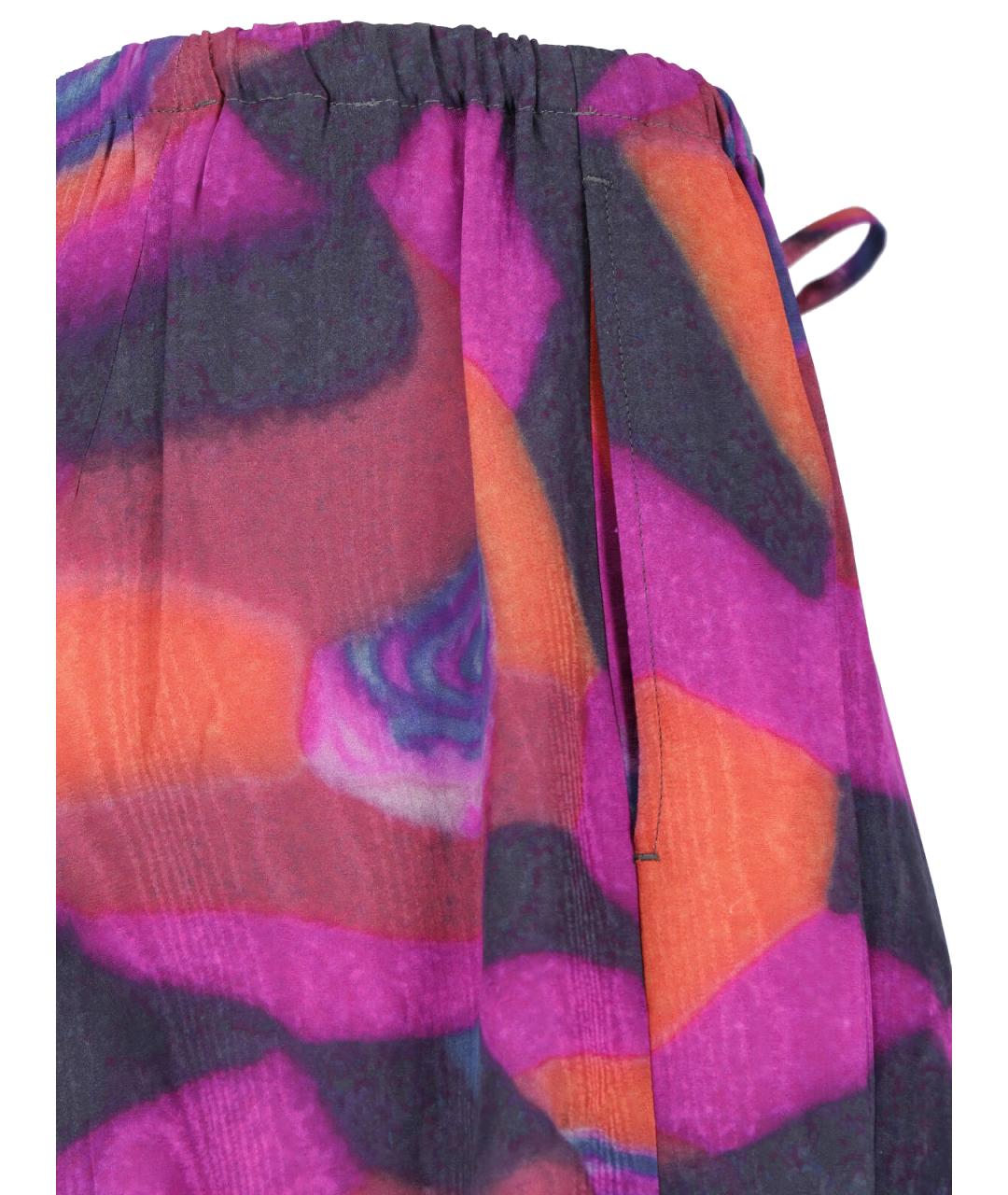 DRIES VAN NOTEN Мульти вискозные прямые брюки, фото 4