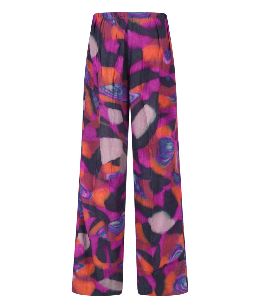 DRIES VAN NOTEN Мульти вискозные прямые брюки, фото 2