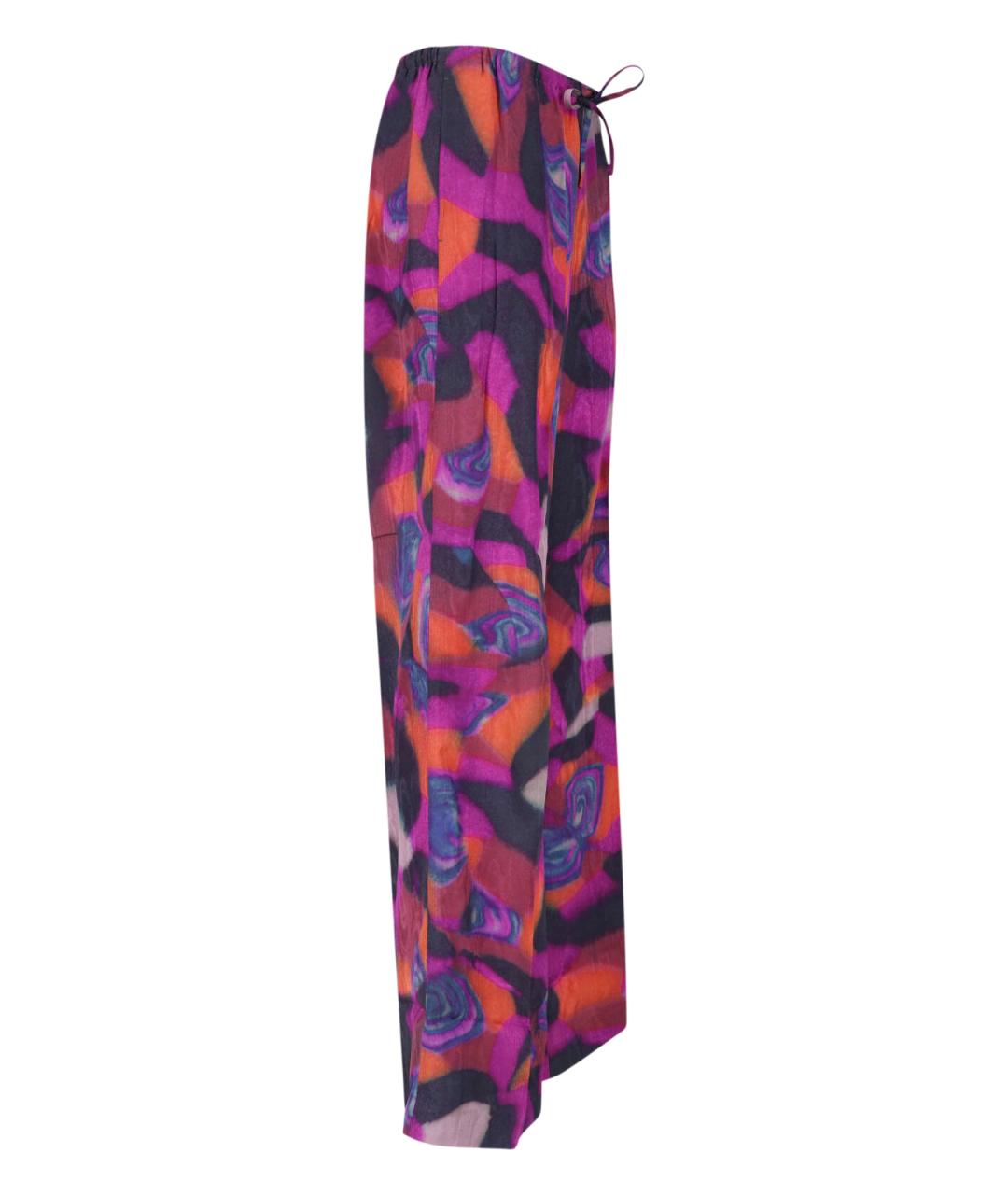 DRIES VAN NOTEN Мульти вискозные прямые брюки, фото 3