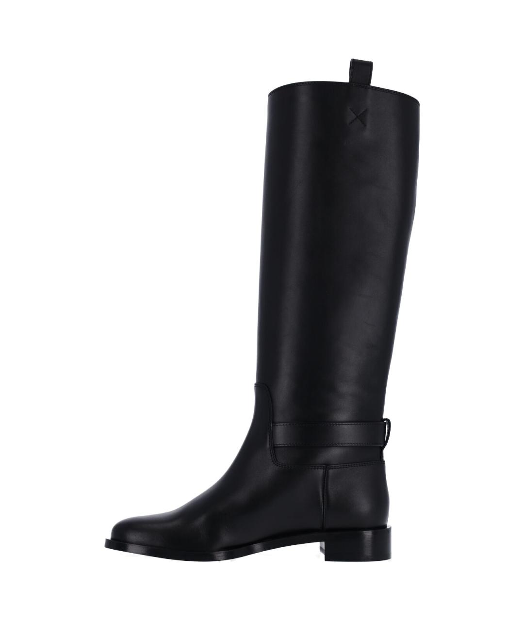FERRAGAMO Черные кожаные сапоги, фото 3