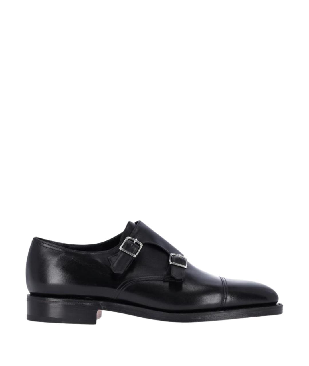 JOHN LOBB Черные кожаные туфли, фото 1