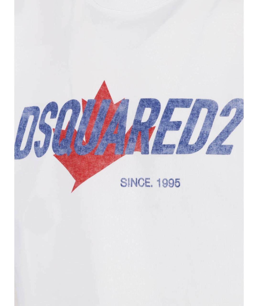 DSQUARED2 Белая хлопковая футболка, фото 3