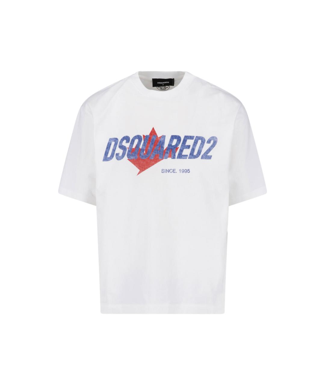 DSQUARED2 Белая хлопковая футболка, фото 1