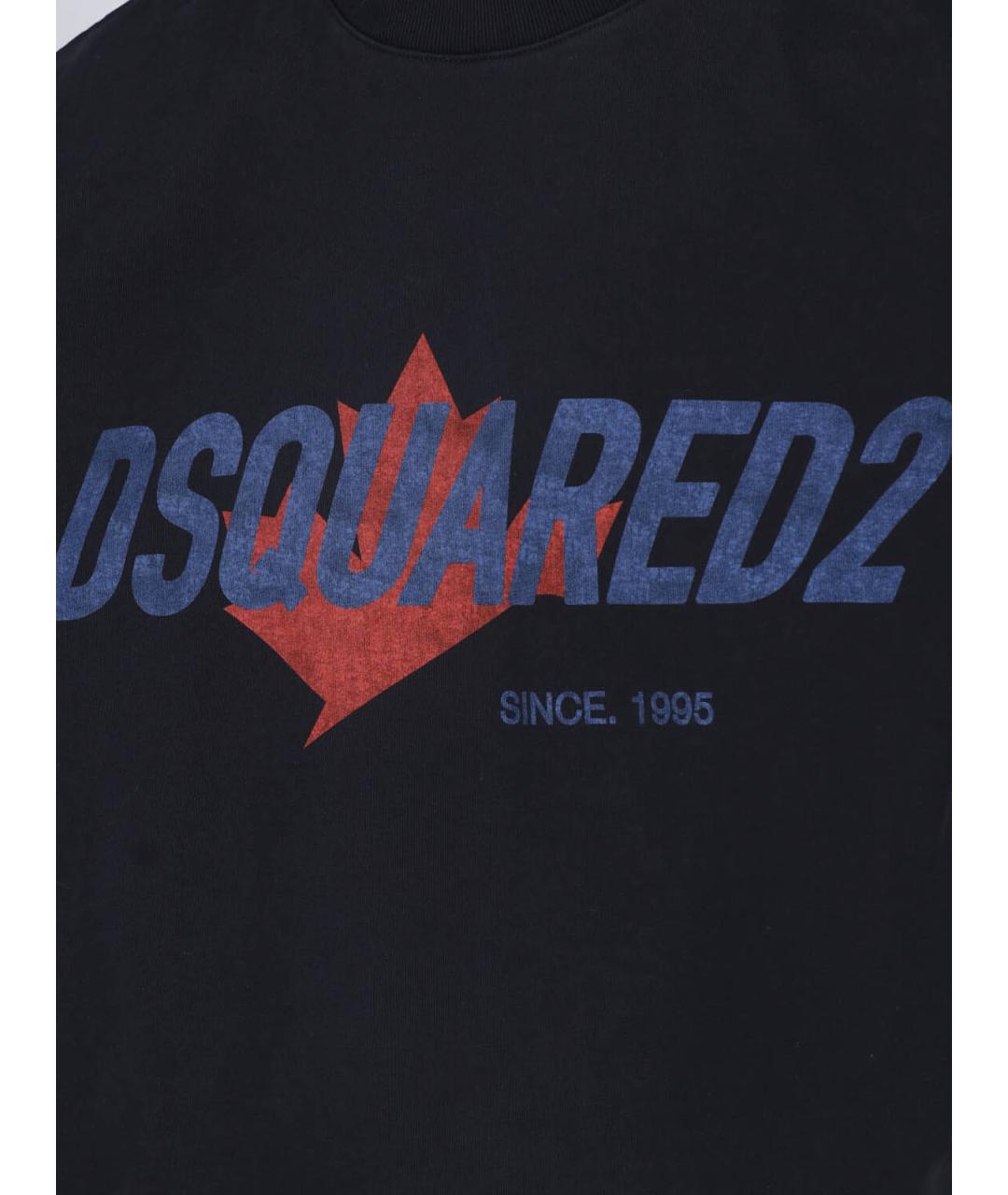 DSQUARED2 Черная хлопковая футболка, фото 3