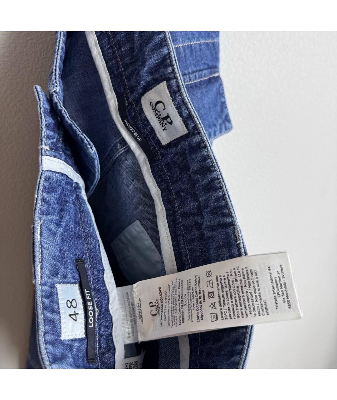 CP COMPANY Синие прямые джинсы, фото 6