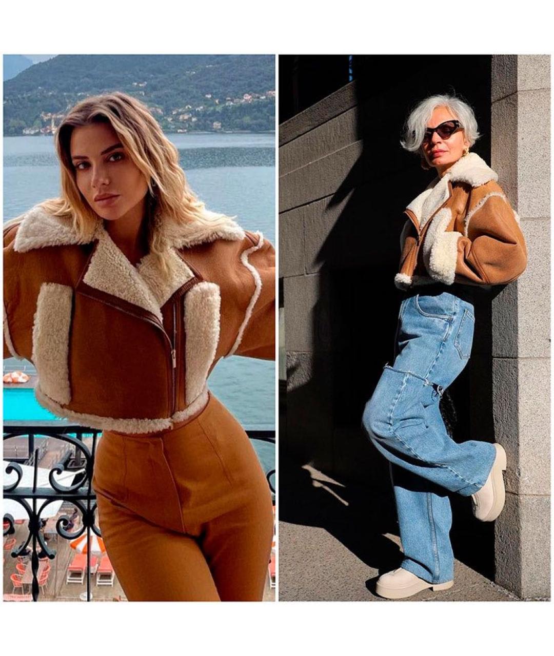 JACQUEMUS Коричневая кожаная дубленка, фото 3