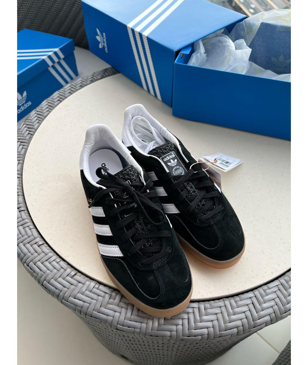 ADIDAS Черные замшевые кеды, фото 5