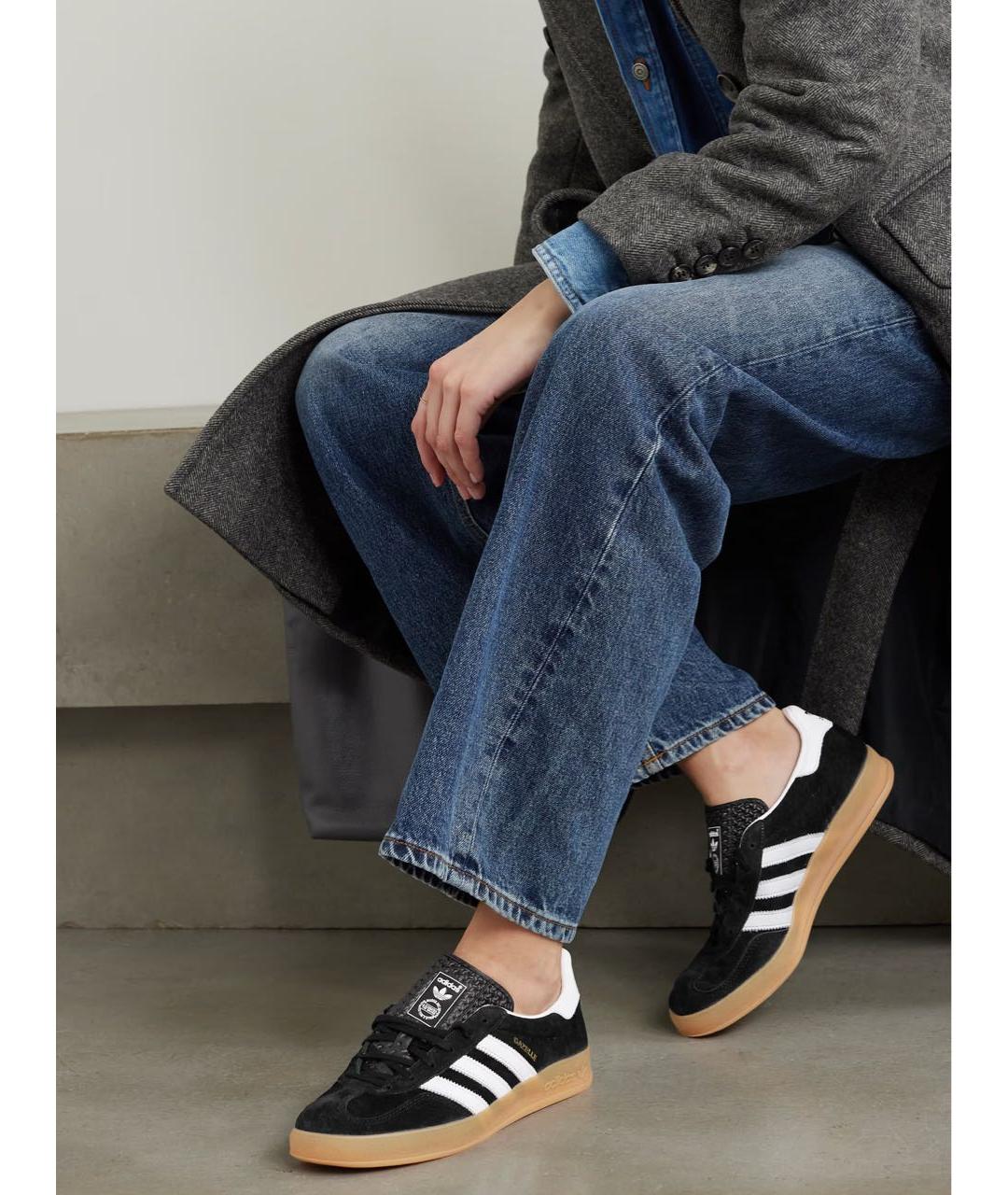 ADIDAS Черные замшевые кеды, фото 7