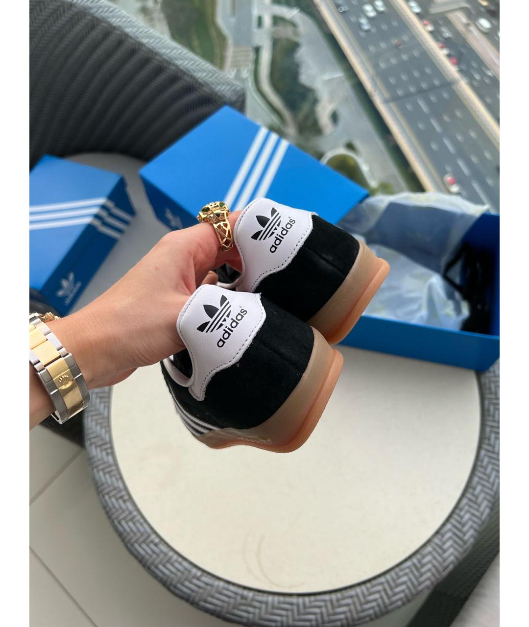 ADIDAS Черные замшевые кеды, фото 3