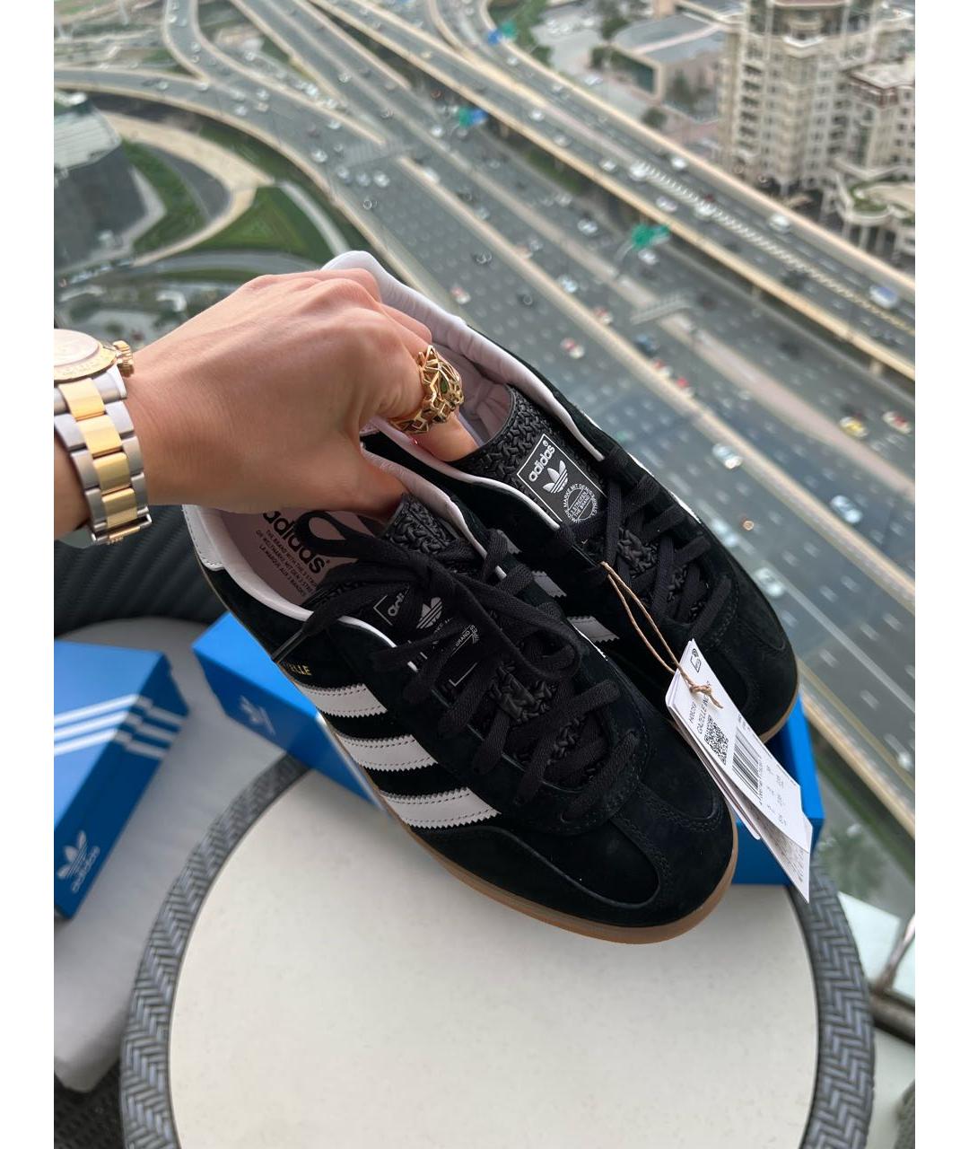 ADIDAS Черные замшевые кеды, фото 4