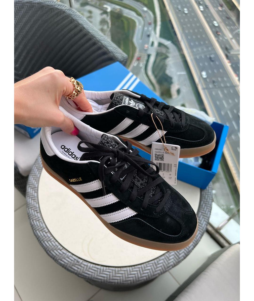ADIDAS Черные замшевые кеды, фото 2