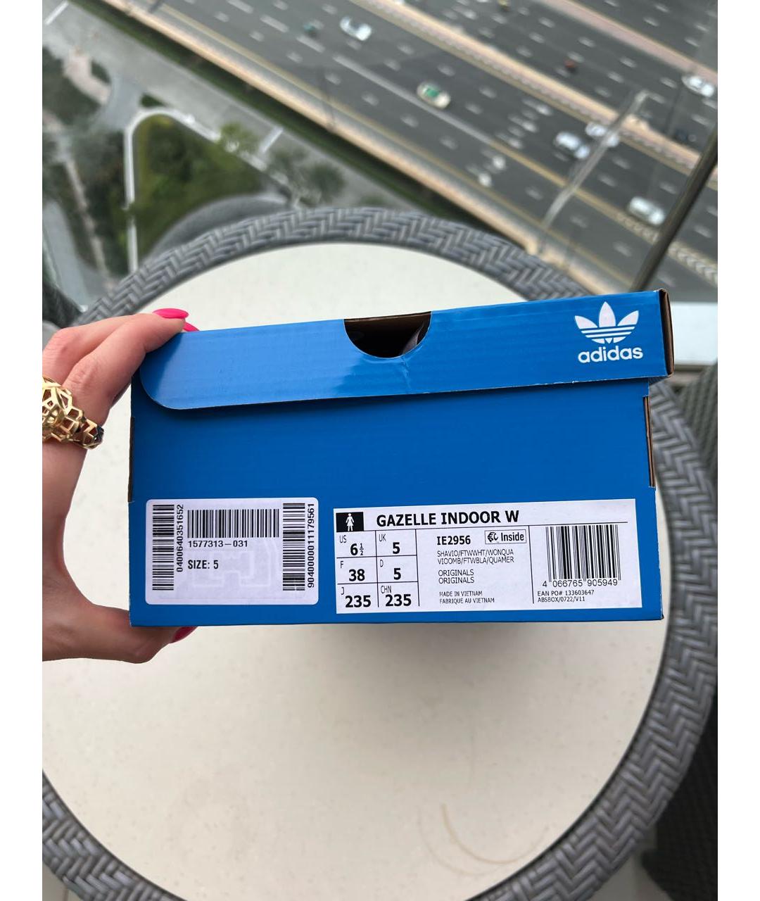 ADIDAS Фиолетовые кожаные кеды, фото 6