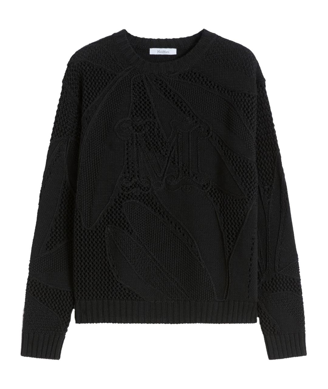 MAX MARA Черный хлопковый джемпер / свитер, фото 2