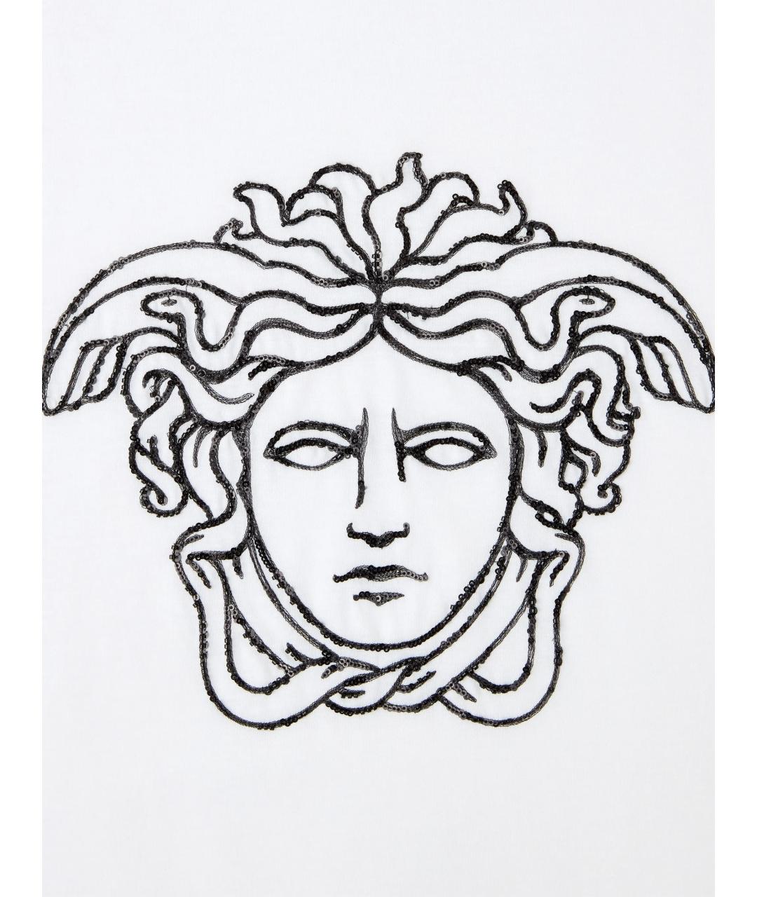 VERSACE Белая хлопковая футболка, фото 3