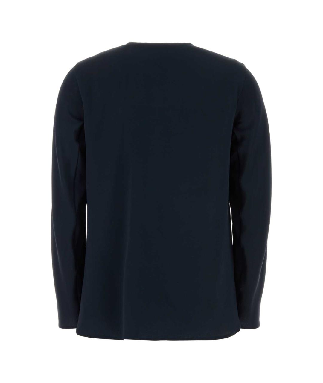 MAX MARA Синяя шелковая блузы, фото 3
