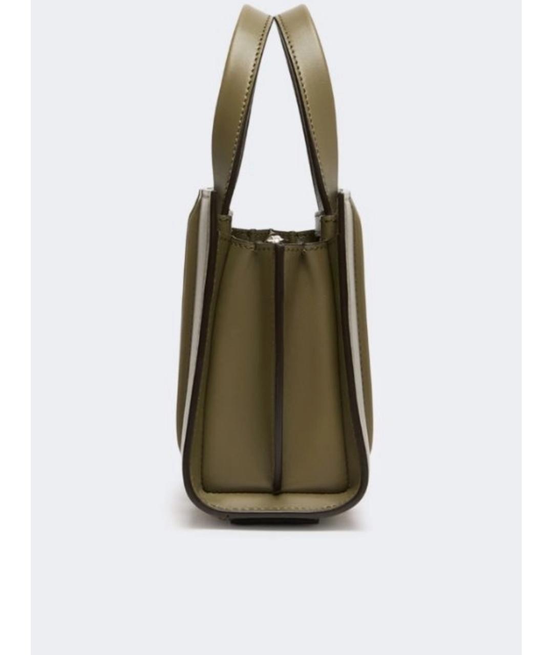 MAX MARA Зеленая кожаная сумка тоут, фото 4