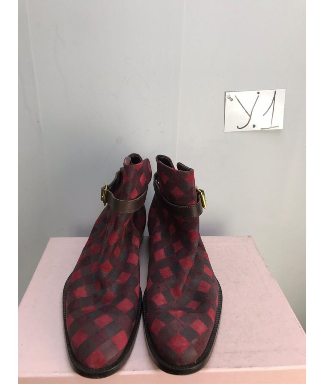 VIVIENNE WESTWOOD Красные замшевые низкие ботинки, фото 2