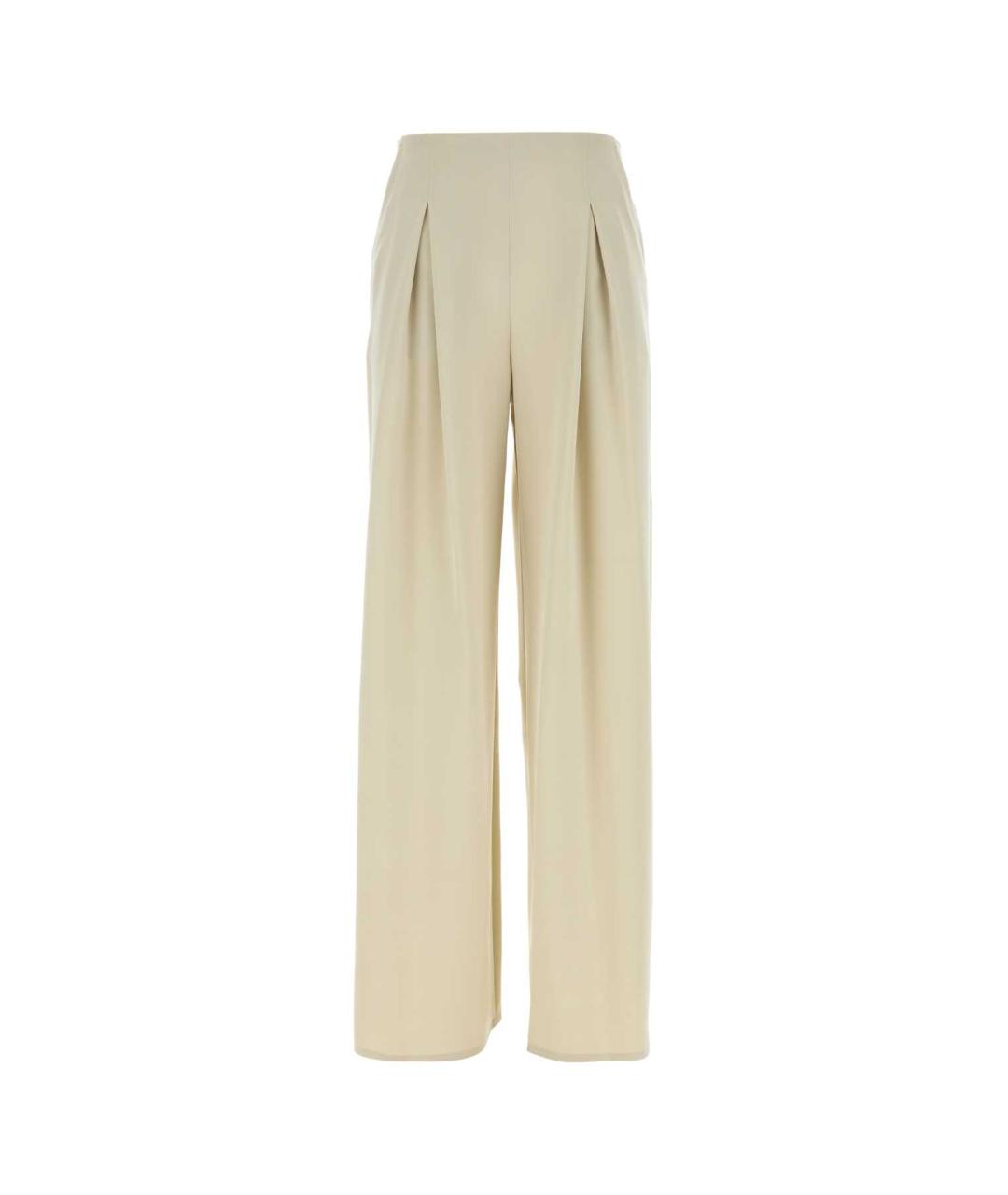 MAX MARA Белые льняные прямые брюки, фото 1
