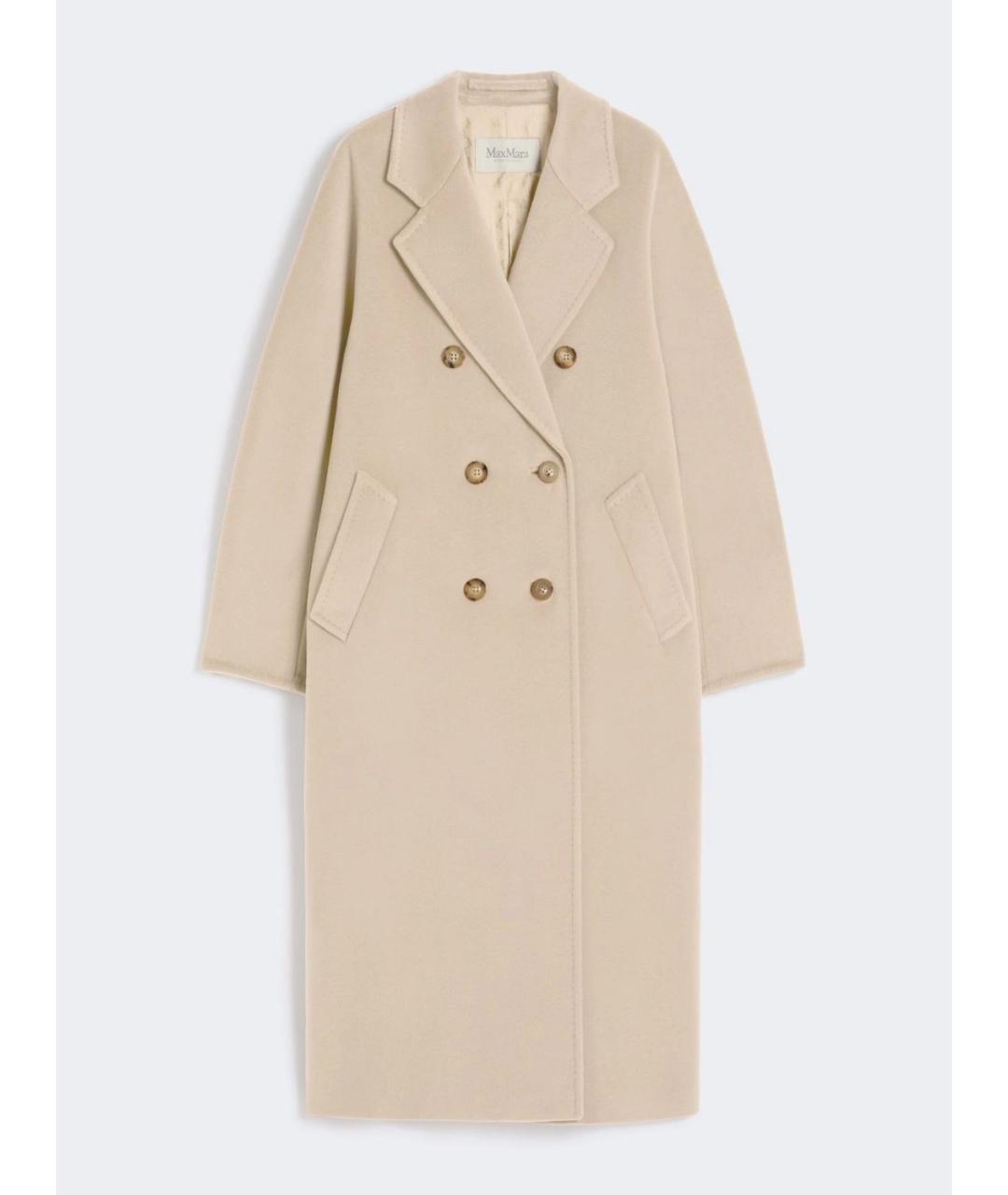 MAX MARA Бежевое шерстяное пальто, фото 6