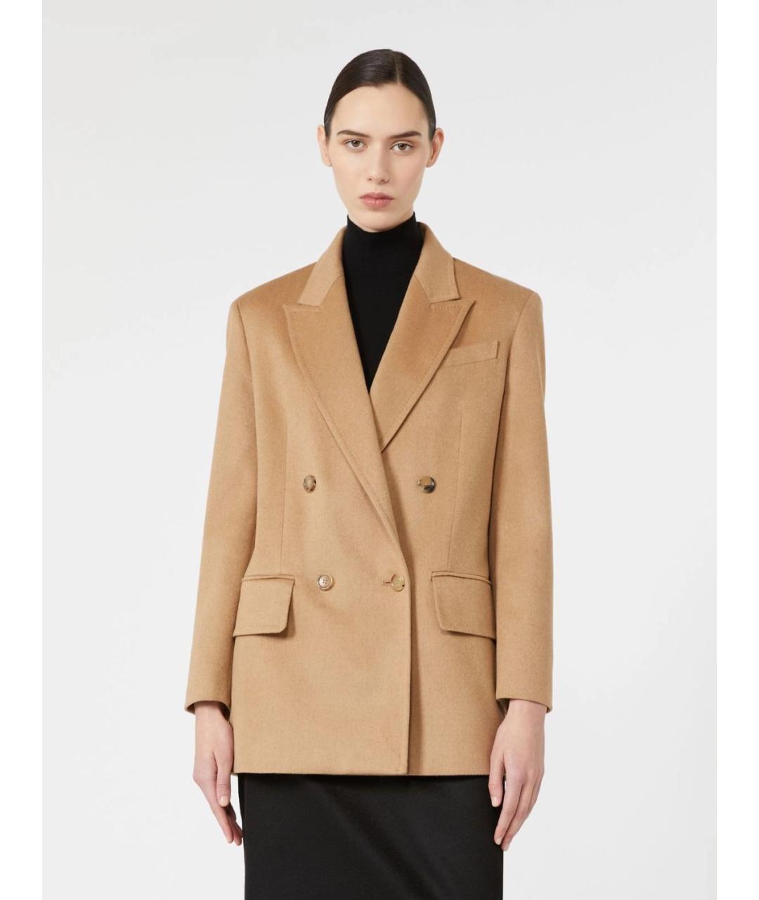 MAX MARA Коричневый шерстяной жакет/пиджак, фото 5