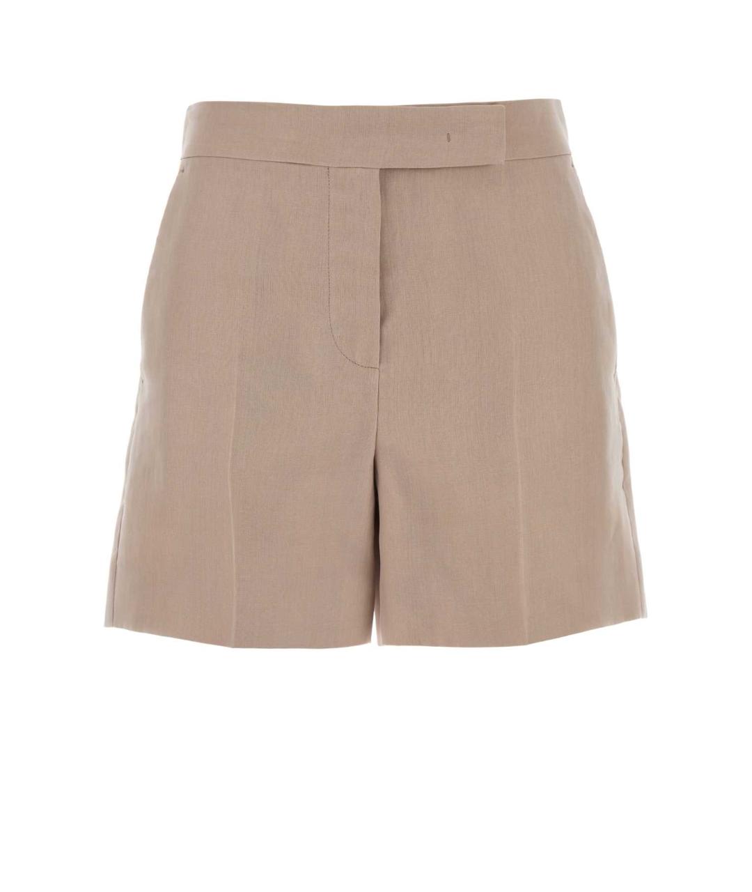 MAX MARA Коричневые шелковые шорты, фото 2