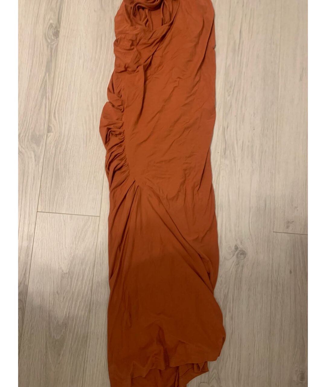 DONNA KARAN Оранжевое вискозное платье, фото 4