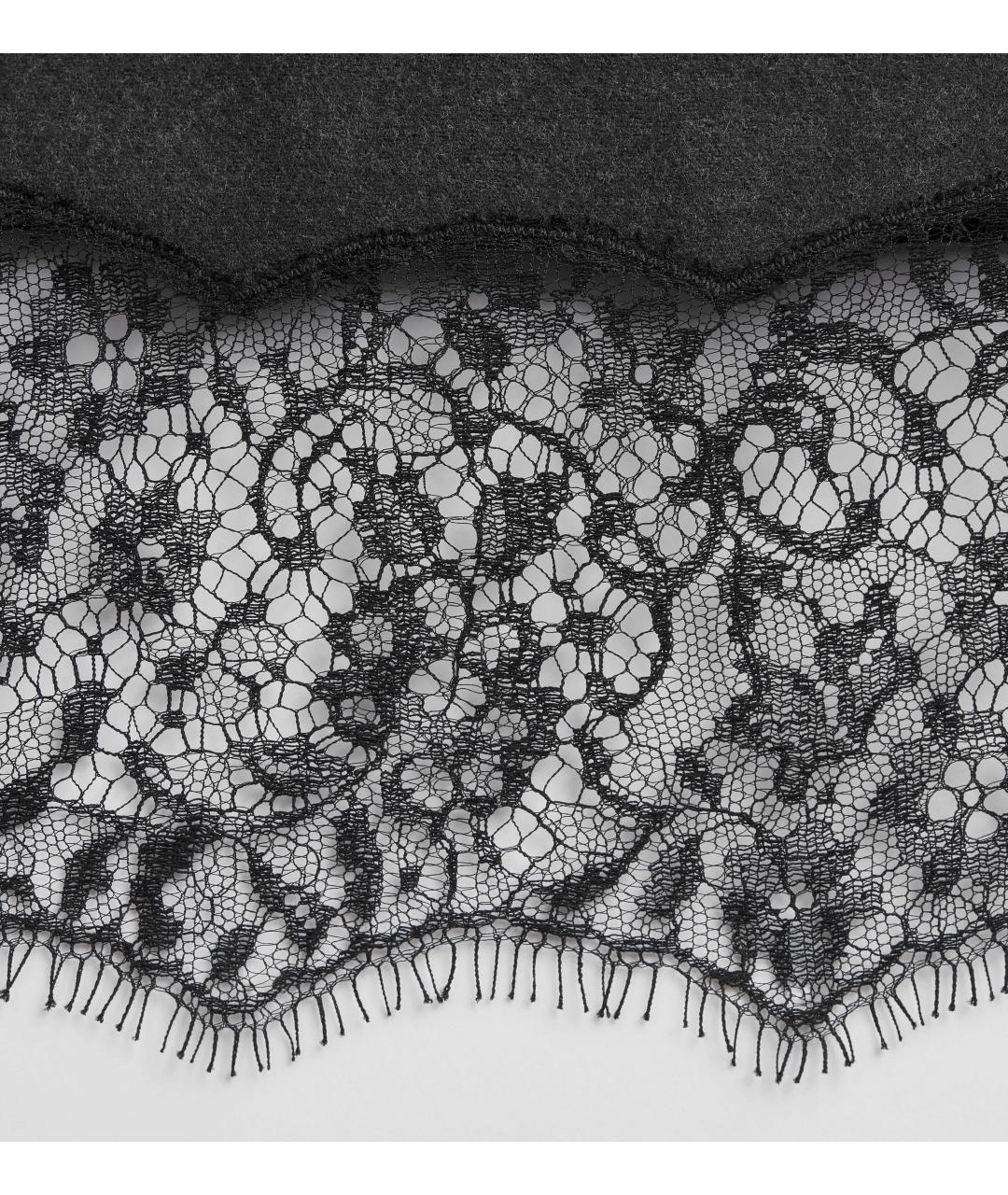 CHRISTIAN DIOR Антрацитовая шелковая юбка мини, фото 2