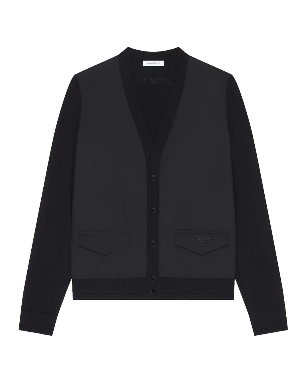 GIVENCHY Черный хлопковый кардиган, фото 1