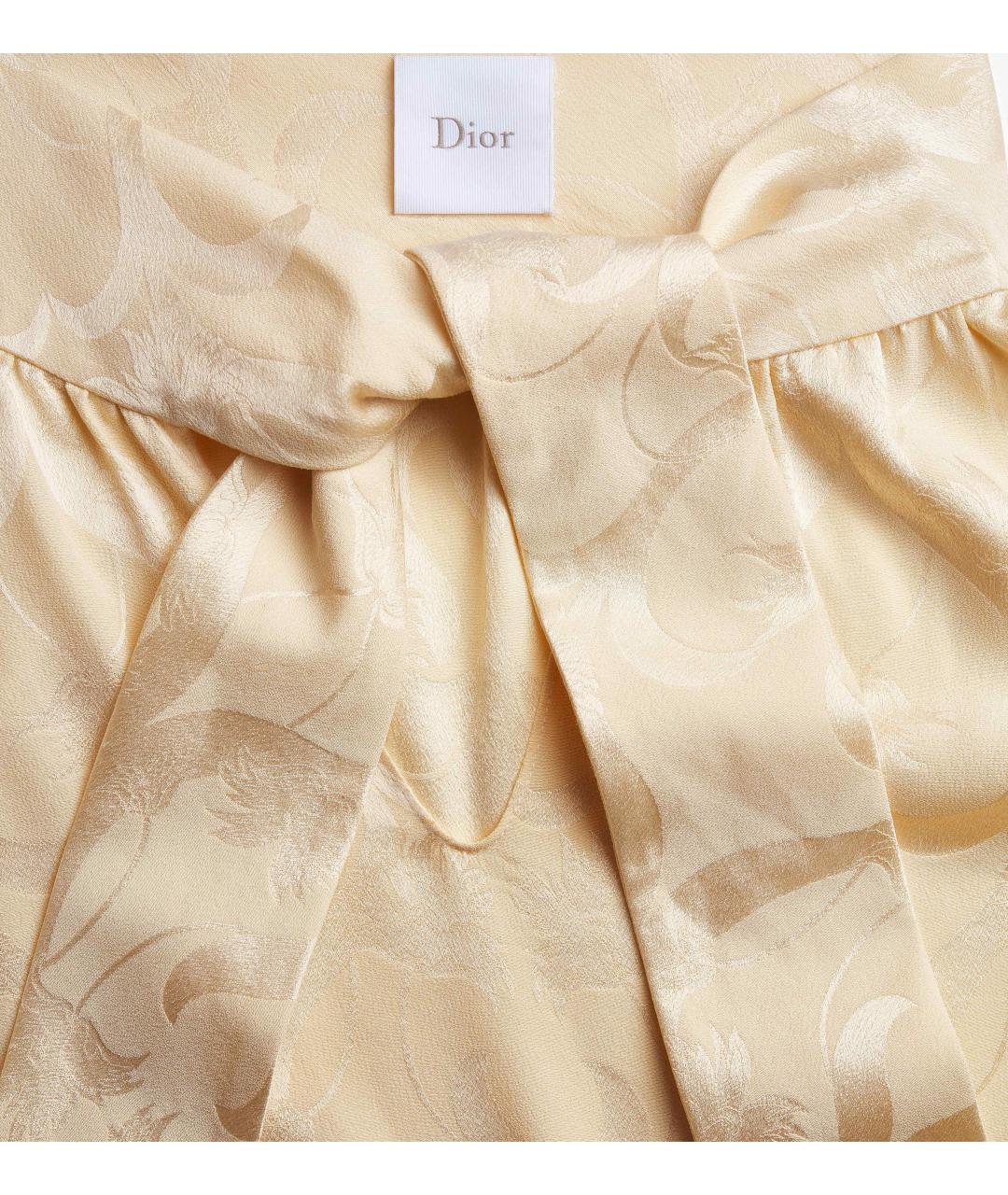 CHRISTIAN DIOR Бежевая шелковая блузы, фото 2