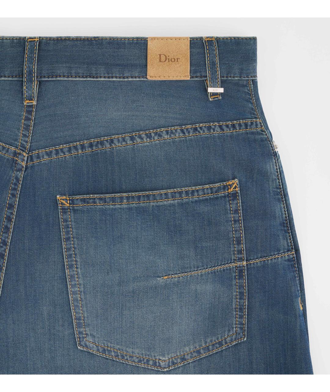 CHRISTIAN DIOR Мульти хлопковые прямые джинсы, фото 2