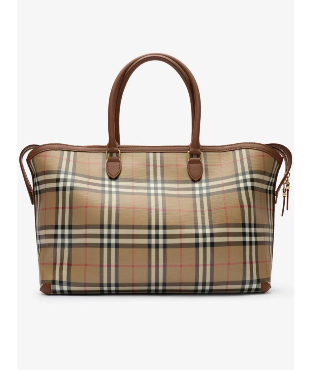 BURBERRY Бежевая канва сумка тоут, фото 3