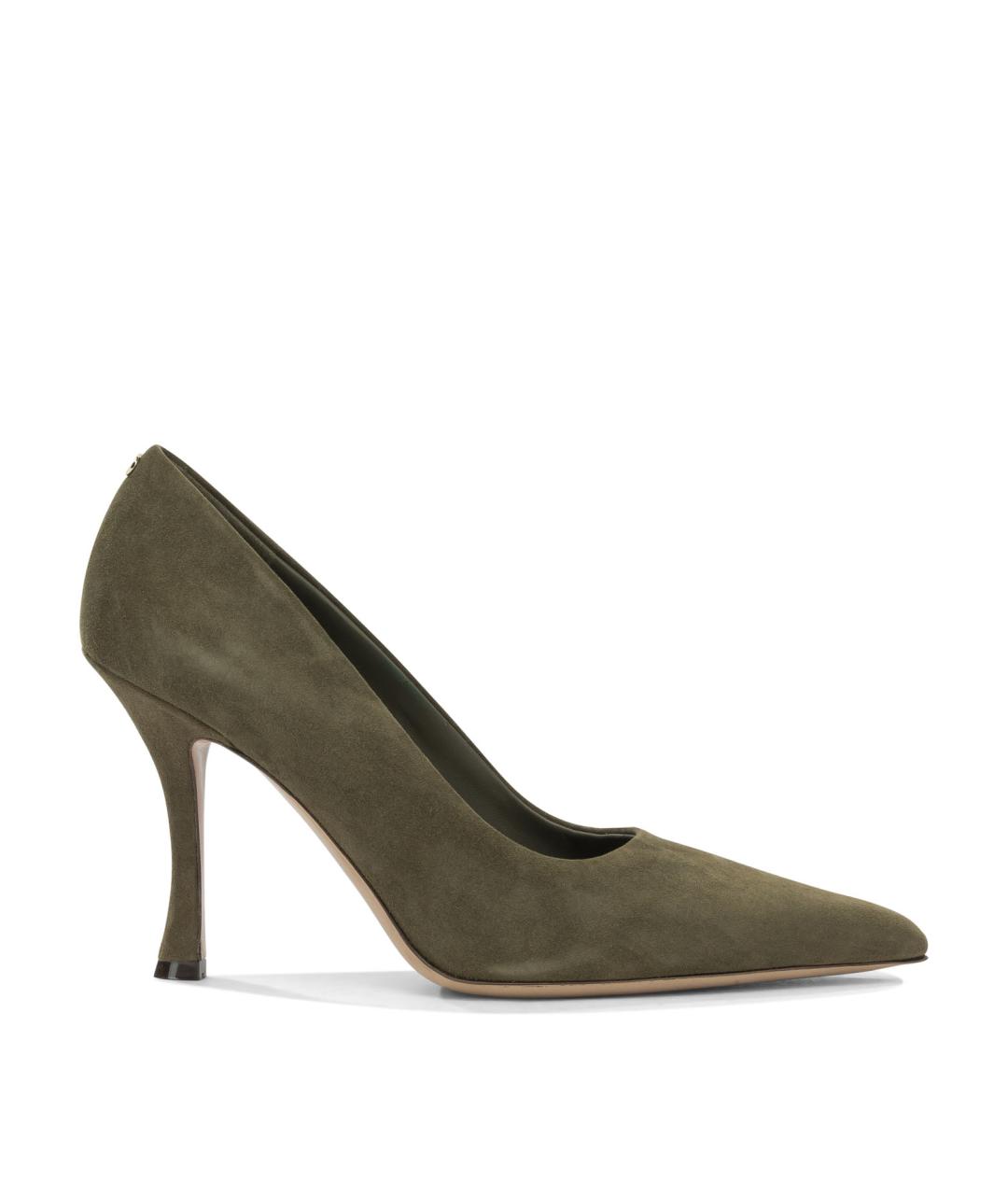 FERRAGAMO Зеленые замшевые туфли, фото 1